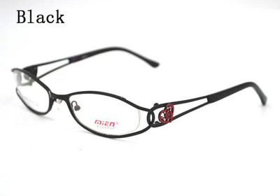 Sieviešu caurspīdīgās brilles pakāpes brilles datora brilles Hollow Out Temple Heart Design Modes Miopija Briļļu rāmis D5