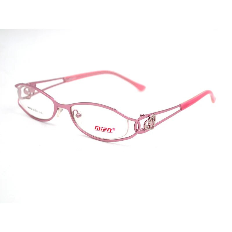 Sieviešu caurspīdīgās brilles pakāpes brilles datora brilles Hollow Out Temple Heart Design Modes Miopija Briļļu rāmis D5