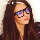 Vintage lielizmēra kvadrātveida anti-zilas gaišas brilles sievietēm melnas leopards datora brilles sievietēm ar burtu metāla T briļļu rāmis