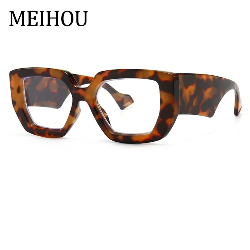 2022. gada melns, liels ietvars sieviešu briļļu ietvari Luksusa modes kvadrātveida caurspīdīgas vintage brilles Lielizmēra brilles