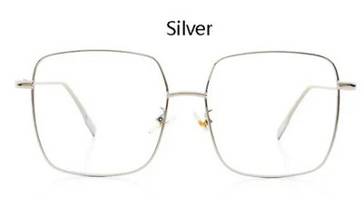 Naočale s velikim okvirom Ženske prevelike četvrtaste naočale Zlatni okvir za naočale Prozirne leće Naočale Optičke kratkovidne štreberske naočale