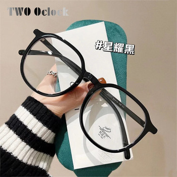Корея TR90 Прозрачни очила за жени Големи рамки за очила Дамски модни прозрачни очила без рецепта Нулева оптика