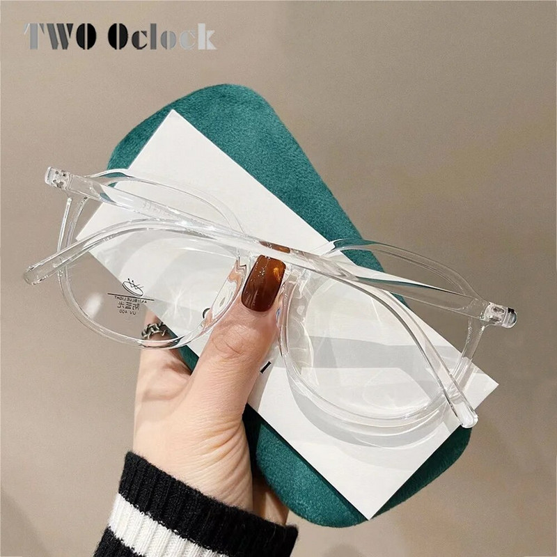 Koreja TR90 prozirne naočale za žene s velikim okvirom za naočale Ženske modne prozirne naočale bez recepta Zero Optic