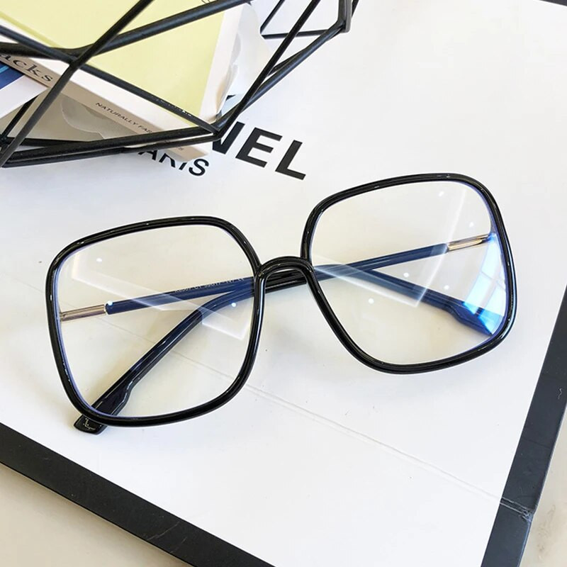 računalne plave svjetlosne naočale Big Square eye stakleni okvir za žene Retro vintage prozirne ženske prozirne naočale Optički okvir