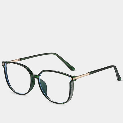 56793 Sieviešu zīmola dizains Luksusa optisko briļļu ietvars metāla atsperes eņģes plakans spogulis liela izmēra pretzilas datora brilles