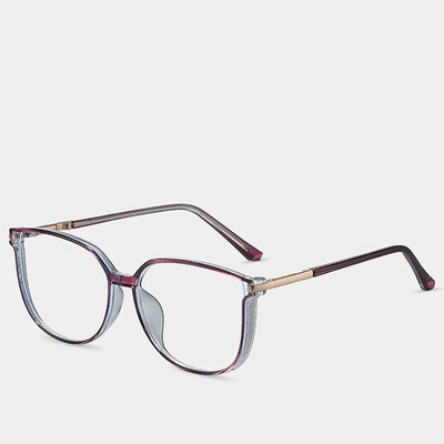 56793 Sieviešu zīmola dizains Luksusa optisko briļļu ietvars metāla atsperes eņģes plakans spogulis liela izmēra pretzilas datora brilles