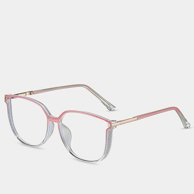 56793 Sieviešu zīmola dizains Luksusa optisko briļļu ietvars metāla atsperes eņģes plakans spogulis liela izmēra pretzilas datora brilles