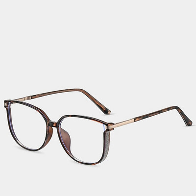 56793 Sieviešu zīmola dizains Luksusa optisko briļļu ietvars metāla atsperes eņģes plakans spogulis liela izmēra pretzilas datora brilles