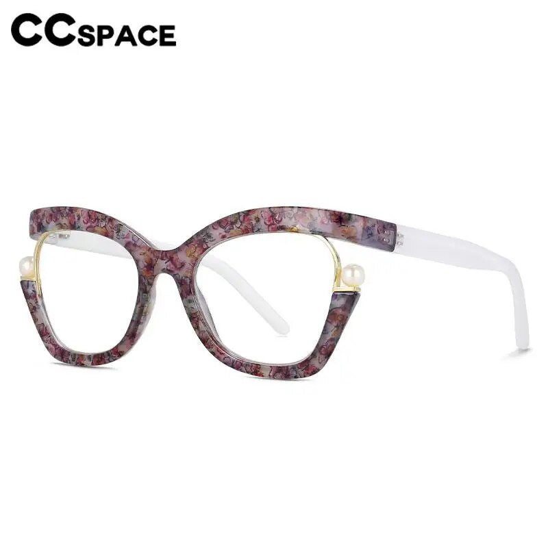 56633 Dizajn brenda Pearl Decoration Ženski optički okvir za naočale Modne antiplave naočale mačje oko Dioptrijske naočale