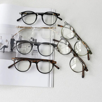 mimiyou TR90 Кръгла рамка за очила с нитове Дамски винтидж Оптични очила против синя светлина Мъжки очила Рамка UV400 Компютърни очила