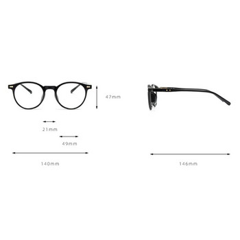 mimiyou TR90 Кръгла рамка за очила с нитове Дамски винтидж Оптични очила против синя светлина Мъжки очила Рамка UV400 Компютърни очила
