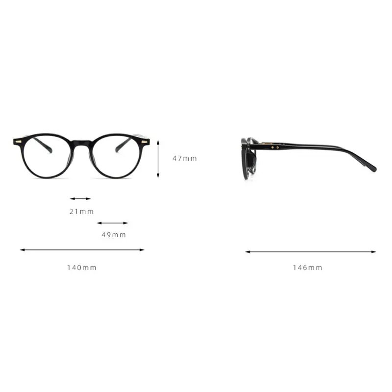 mimiyou TR90 Rivet Στρογγυλά Γυαλιά Σκελετός Γυναικεία Vintage Anti Blue Light Οπτικά Γυαλιά Ανδρικά Γυαλιά Σκελετός UV400 Γυαλιά Υπολογιστή