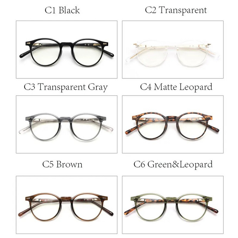 mimiyou TR90 Rivet Στρογγυλά Γυαλιά Σκελετός Γυναικεία Vintage Anti Blue Light Οπτικά Γυαλιά Ανδρικά Γυαλιά Σκελετός UV400 Γυαλιά Υπολογιστή