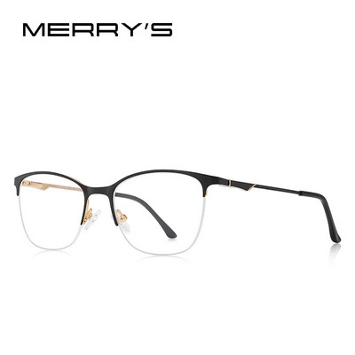 MERRYS DESIGN Sieviešu kaķu brilles pusrāmis Sieviešu modes populāri brilles Miopija Recepšu optiskās brilles S2006