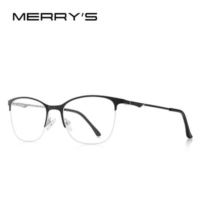 MERRYS DESIGN Sieviešu kaķu brilles pusrāmis Sieviešu modes populāri brilles Miopija Recepšu optiskās brilles S2006
