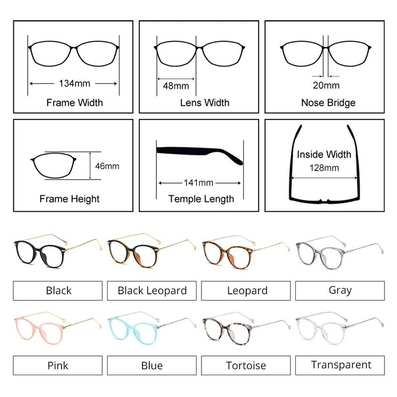 TWO Oclock Rac rotund pentru ochelari pentru femei Ochelari prescripți 0 Tendințe dioptrii Rame optice Ochelari de designer elegant