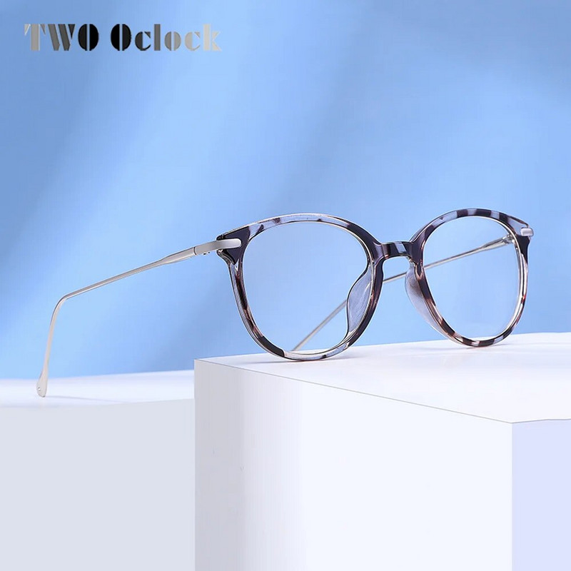 TWO Oclock Rac rotund pentru ochelari pentru femei Ochelari prescripți 0 Tendințe dioptrii Rame optice Ochelari de designer elegant