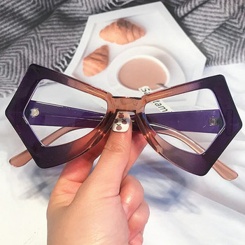 Винтидж многоъгълна пеперуда котешко око анти-синя светлина очила за жени нова мода дъга компютър очила рамка дамски нюанси