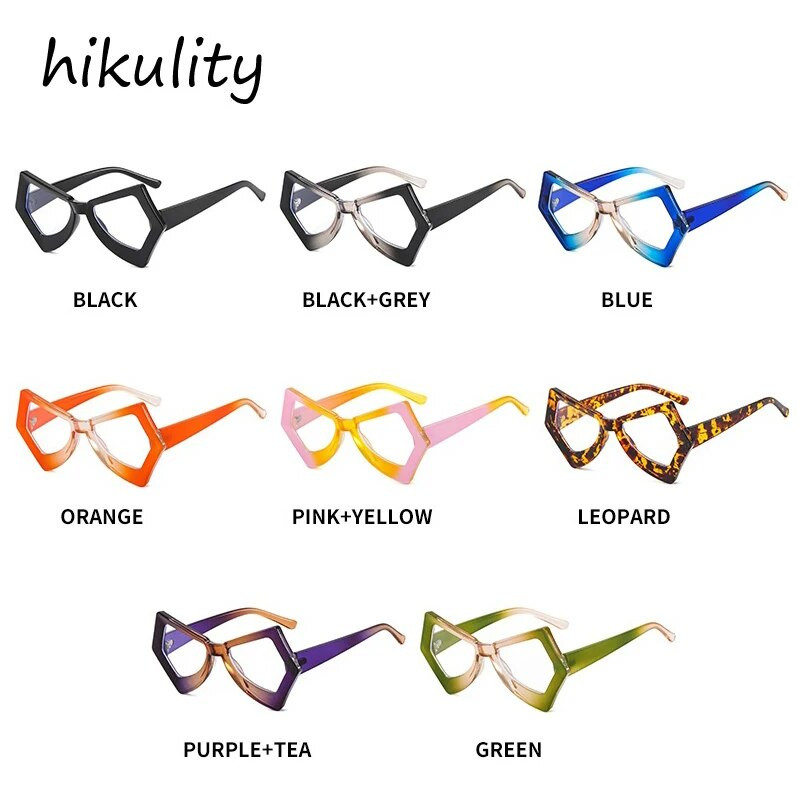 Vintage Poligon Butterfly Butterfly Cat Eye Anti-blue Light naočale za žene Nova moda Rainbow okvir za računalne naočale Lady Shades