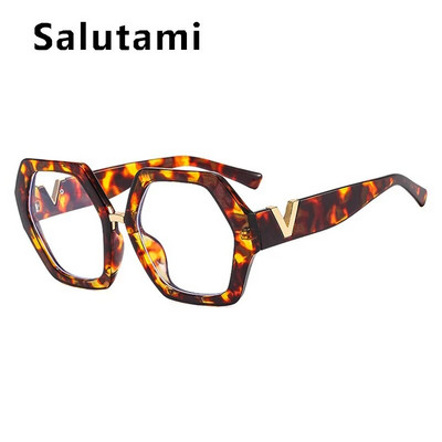 Unikālas Rainbow Square Anti-zilas gaišas brilles sievietēm Jauns modes zīmols Hexagon Chic datoru briļļu ietvars sieviešu toņos