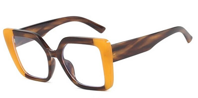 Krāsa Kvadrātveida brilles ietvars Sieviešu retro pretzils gaiši dzidras optiskās brilles Sieviešu mode Modernas kaķu acs datora brilles