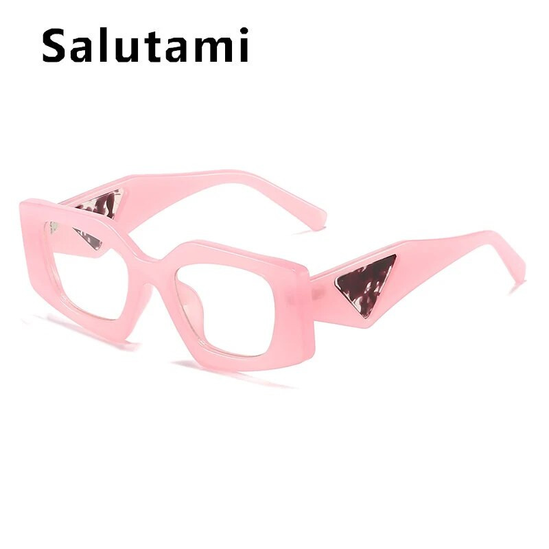 Μοναδικά Irregular Cat Eye Anti-Blue Light γυαλιά Γυναικεία Vintage Candy Χρώμα Ροζ Μπλε Clear Αποχρώσεις σκελετού γυαλιών υπολογιστή