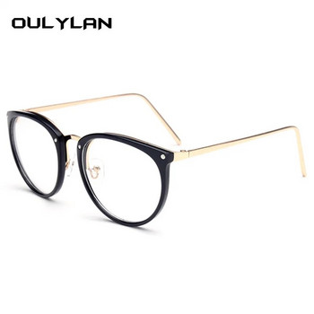Oulylan Διάφανα γυαλιά γάτας Σκελετοί Γυναικεία Μοντέρνα ψεύτικα γυαλιά γυαλιά μεταλλικός οπτικός σκελετός για γυναίκες