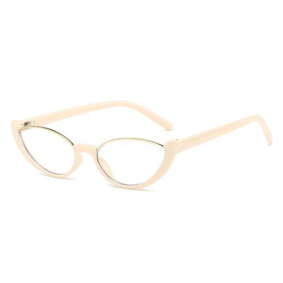 Vintage Half Frame Anti-Blue Light Σκελετός γυαλιών γάτας για γυναικεία νέα μόδα Μάρκα Μικρά στρογγυλά γυαλιά υπολογιστή Αποχρώσεις Ροζ