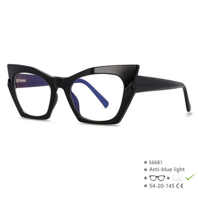 56681 Fashion Tr90 Cat Eye Οπτικό Πλαίσιο Γυαλιών Γυαλιά Ανδρικά Γυναικεία Δίχρωμη μεντεσέ άνοιξης Αντι Μπλε Γυαλιά Υπολογιστή