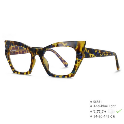 56681 Fashion Tr90 Cat Eye Οπτικό Πλαίσιο Γυαλιών Γυαλιά Ανδρικά Γυναικεία Δίχρωμη μεντεσέ άνοιξης Αντι Μπλε Γυαλιά Υπολογιστή