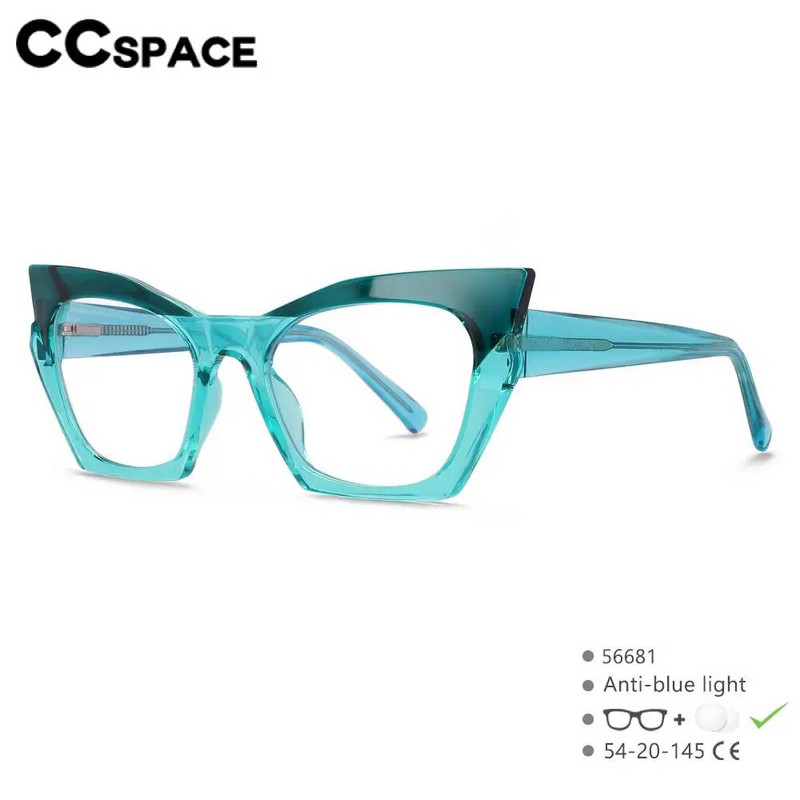 56681 Fashion Tr90 kassisilm, optiline prilliraam, meeste naiste, kahevärviline, liibuv vedruliigend, sinised arvutiprillid