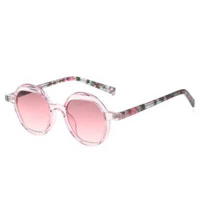 56898 Vintage Flower Leopard optiskais briļļu ietvars sievietēm jauns Tr90 caurspīdīgs brilles modes apaļas gradienta krāsas saulesbrilles UV400