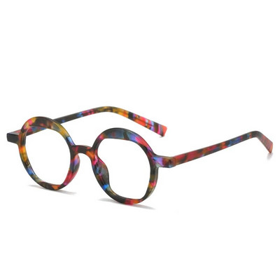 56898 Vintage Flower Leopard optiskais briļļu ietvars sievietēm jauns Tr90 caurspīdīgs brilles modes apaļas gradienta krāsas saulesbrilles UV400