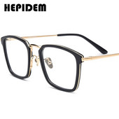 HEPIDEM Acetato optiniai akiniai, rėmeliai, kvadratiniai, receptiniai akiniai, trumparegystė, nerūdijančio plieno akiniai 9125