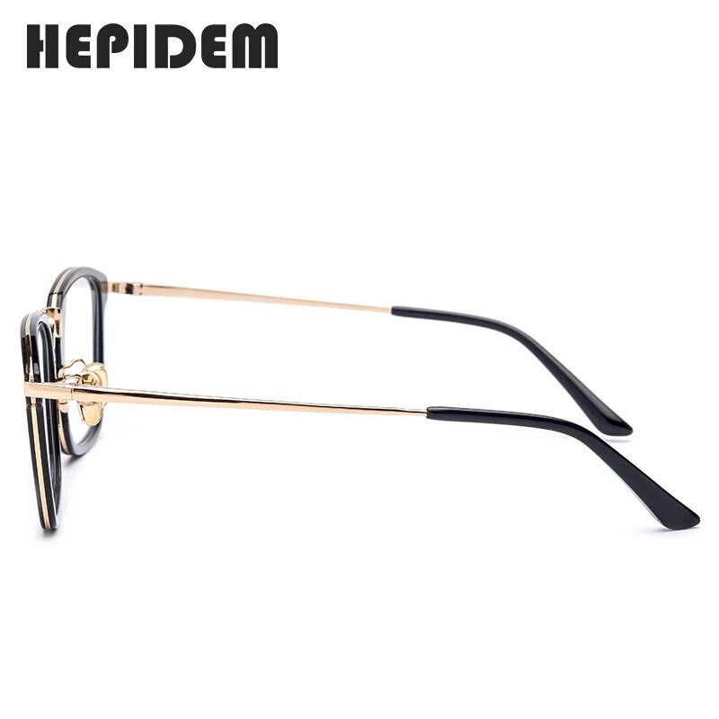 HEPIDEM Acetato optiniai akiniai, rėmeliai, kvadratiniai, receptiniai akiniai, trumparegystė, nerūdijančio plieno akiniai 9125