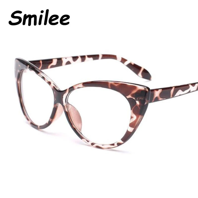 Cat Eye Optical Rāmji vintage brilles Caurspīdīgas Datorbrilles Modes Zīmols Sieviete Leopards Brilles Caurspīdīgi Lēcu Brilles
