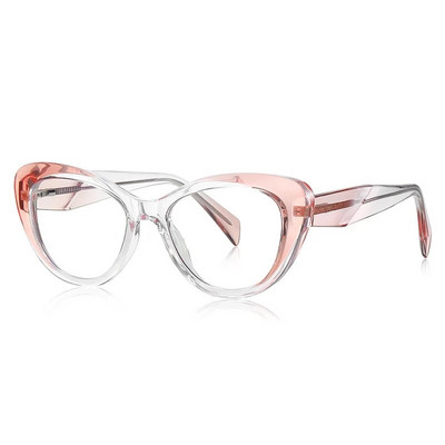 56757 Modes gradienta krāsu optiskais briļļu ietvars sievietēm Cat Eye optiskais briļļu ietvars Tr90 atsperu viras plakans spogulis