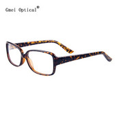 Gmei Optical Plastic Rectangular Full Rim Γυναικεία γυαλιά Σκελετός Οπτικά Γυαλιά Σκελετός Tortoiseshell T8015