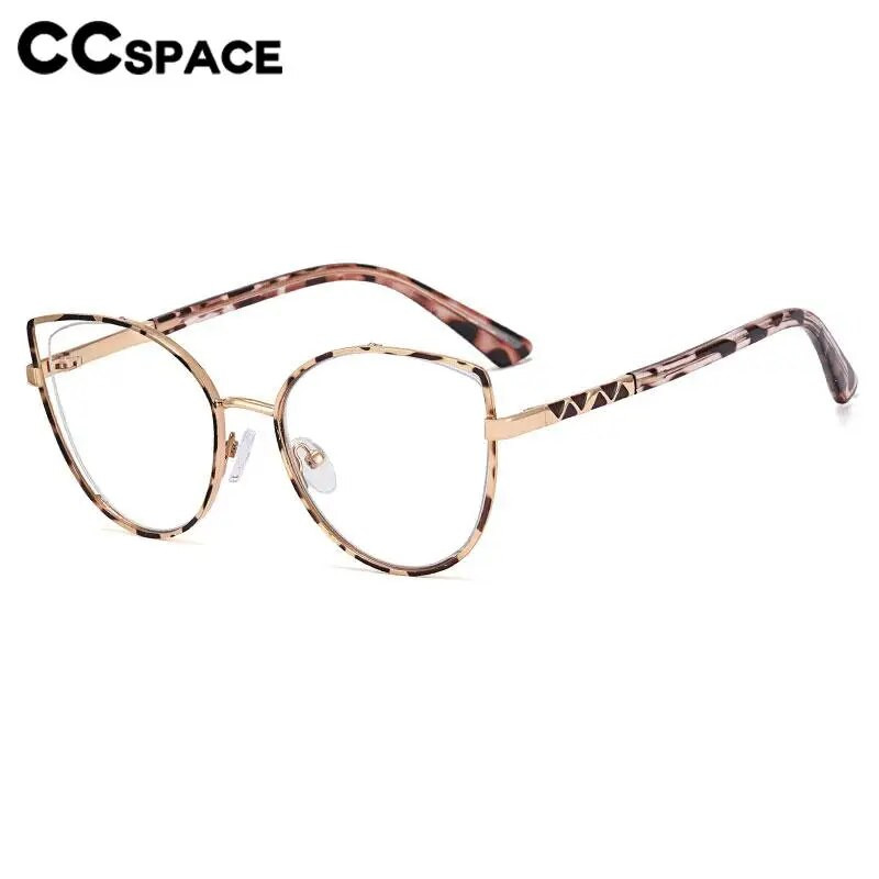 56590 Jauns metāla optiskais briļļu ietvars Sieviešu liela izmēra briļļu rāmis kaķa acīm Antizilas datora brilles