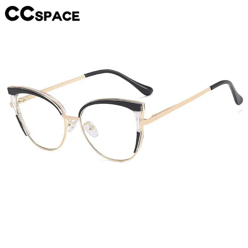 56735 New Women Cat Eye Optical Spectacle Frame Fashion Two Color Splicing Γυαλιά μεγάλου μεγέθους Σκελετός Anti Blue γυαλιά υπολογιστή