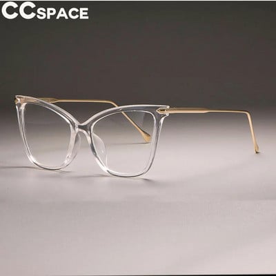 45077 Rame de ochelari cu ochi mari de pisică pentru femei, ochelari de vedere pentru computer, optic de modă, de designer, roz, transparent