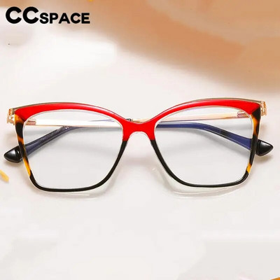 57052 Women Trend Colorful Square Glasses Frame Fashion Spring Hinge Anti Blue Light Computer Glasses Optical Clear Eyeglass