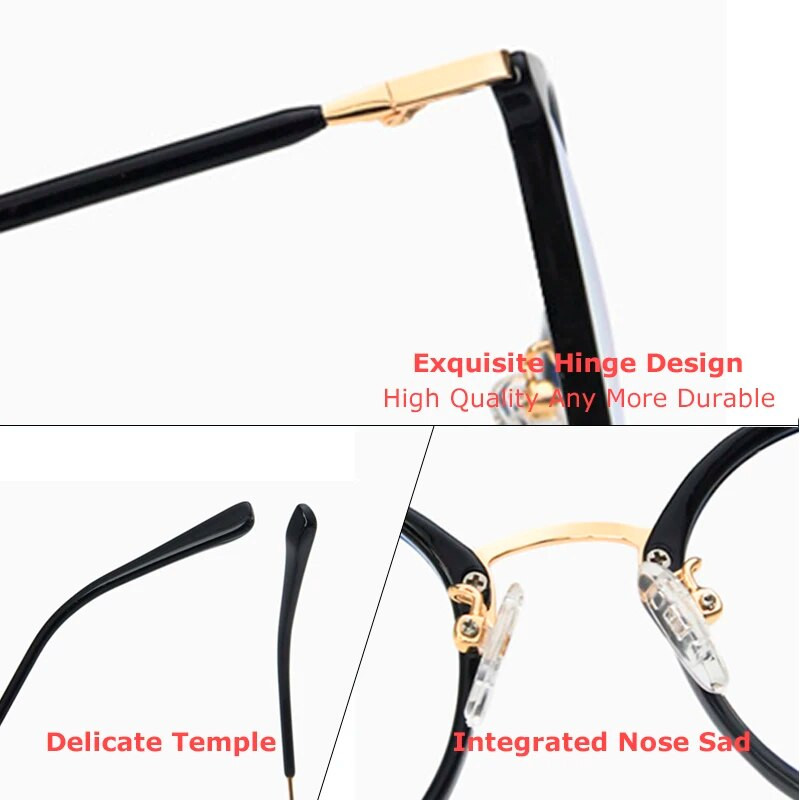 Στρογγυλά γυαλιά υπολογιστή Anti Blue Light Γυναικεία Ανδρικά Συνταγογραφούμενα Γυναικεία Γυναικεία Γυαλιά 2023 Σκελετός φακός προστασίας από την ακτινοβολία