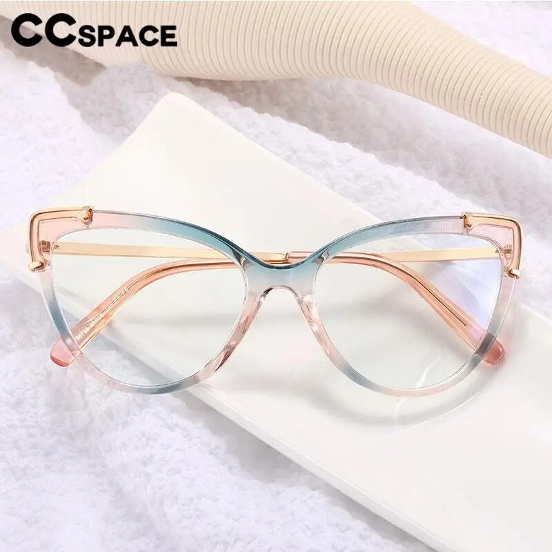 56656 New Tr90 Cat Eye Anti Blue Γυαλιά Υπολογιστή Γυναικεία Μόδα Δίχρωμη Συναρμολόγηση Μεταλλικό Οπτικό Σκελετός Γυαλιών Γυαλιών