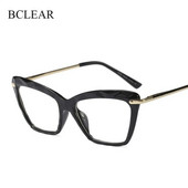 BCLEAR Ochelari de vedere cu ochi de pisică de designer de marcă pentru femei Ochelari optici pentru doamnă Ochelari de vedere transparenti Rame de ochelari Stiluri de modă