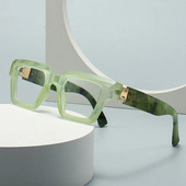 Rame de ochelari pătrate de lux de modă pentru femei Ochelari optici Ochelari de ochelari transparente anti lumină albastră
