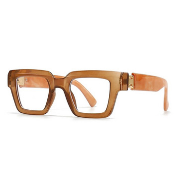 Модни луксозни квадратни рамки за очила за жени Оптични очила Големи очила против синя светлина Прозрачни очила