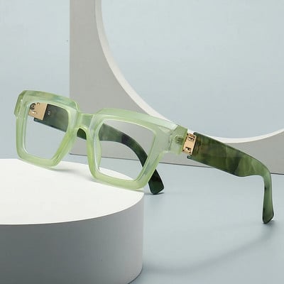 Модни луксозни квадратни рамки за очила за жени Оптични очила Големи очила против синя светлина Прозрачни очила