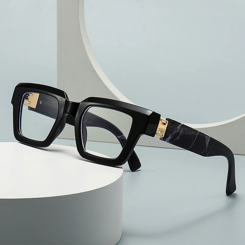 Μόδα Πολυτελή Τετράγωνα Γυαλιά Σκελετοί Γυναικεία Οπτικά Γυαλιά Μεγάλα Αντι Μπλε Φως Διαφανή Γυαλιά Οράσεως