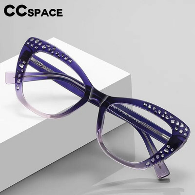 56599 Fashion Optical Spectacle Frame Women`s Popular Large Size Hollow Gradient Frame Cat Eye TR90 Anti Blue Spectacle Frame